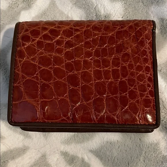 Brown Crocodile Leather Wallet